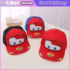 Car ChildrenS Flat Brim Baseball Cap Car Story Disney Cartoon Lightning Mcqueen Boys and Girls Hip Hop Caps 3-8 Years