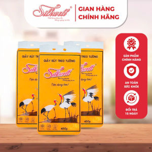 Thùng 5 bịch Khăn GIẤY RÚT TREO TƯỜNG Silkwell 350 tờ 2 lớp giấy rút đa năng tiện lợi giấy lau bếp giấy thấm dầu