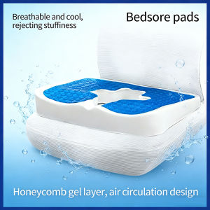 Pressure ulcer and hemorrhoid gel cushion suitable for beds chairs wheelchairs and car wheels