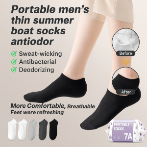 Portable thin summer boat socks breathable antiodor soft disposable portable travel socks