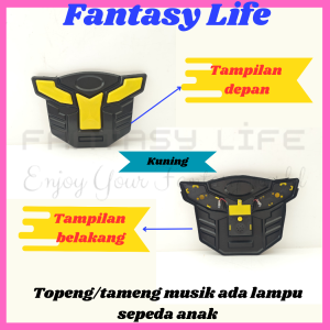 Fantasy Tameng / Tebeng bel klakson sepeda anak model robot Transformer ada Musik lampu nyala keren buat stang kesukaan anak anak