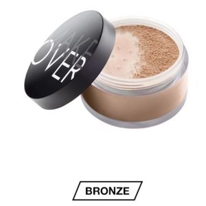 MAKE OVER Shimmering Powder Indonesia / Highlighter Powder Wajah 13g / Ultra Fine Powder / Natural Shimmery Finish / Easy To Blend / Shimmer Glowing Glow Highlight Bedak Tabur Halus / Shade Bronze Goldinx Chrystalist Quartza / Cosmetic Face Makeup Series