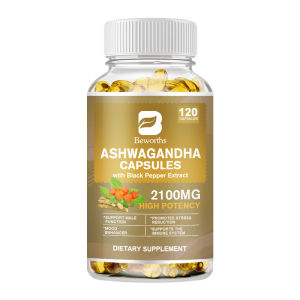 BEWORTHS Organic Ashwagandha Capsules 2100mg for Stress Relief Mood Enhancer Immune & Thyroid Support Male Functional Health Support