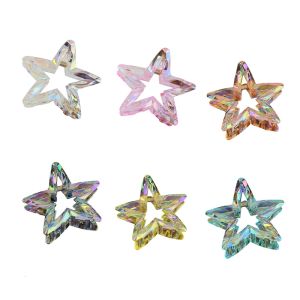 Sparkling Multicolor Acrylic Star Shaped Hair Claw Clip Lightweight Resin Hair Accessory For Everyday Styling