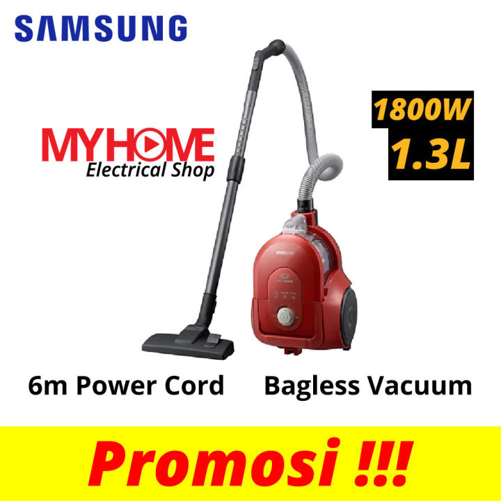 SAMSUNG 1800W BAGLESS CANISTER VACUUM CLEANER VCC4353V4R/XME Lazada