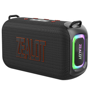 ZEALOT S85 Bluetooth Speaker 50W Deep Bass 8000mAh Bluetooth5.3 RGB Color Light TWS Pairing 360° Surround Sound Multi‑source Input Portable Strap‑equipped for Outdoor Camping Party Home Desktop PC Entertainment