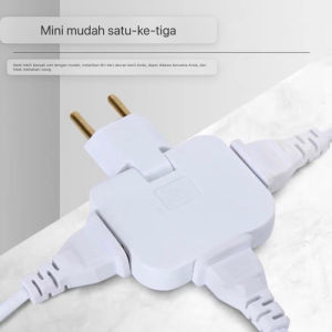 DFANCCIE 3in1 Power Socket Extension Plug Lipat Tambahan Lubang Stop Kontak Adapter Travel Steker Colokan Steker Lipat Cabang 3 / Power Converter Steker Sambungan Colokan Listrik