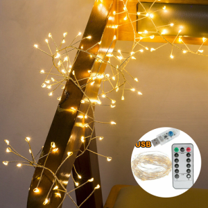 2M 5M Copper Wire LED String Lights String Lights for Christmas Window Wedding Party USB [Homior]