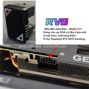 Đầu đảo góc 180 độ ULMOD cho VGA RTX 4090 / 4080 / 4070 12 + 4 pin 12VHPWR.