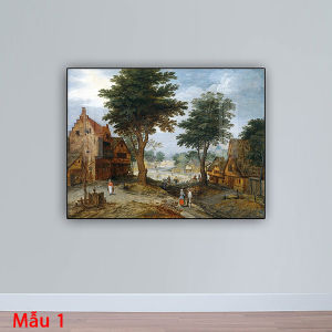 Tranh Laminate Tráng Gương - Tranh Treo Tường Sơn Dầu Phong Cảnh Châu Âu Thế Kỉ XIX 01
