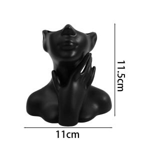 YESPERY Nordic Cream Style Vase Light Luxury Modern Sculptural Face Vase Wabi-Sabi Inspired Decor for Living Room