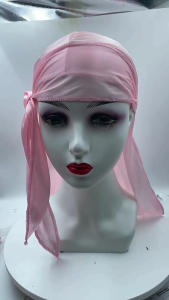 Long Tail Mens Durag Cap Soft Silky Polyester Headwrap Turban Hat for Dreadlocks Braid Comfortable Hat for Everyday Use