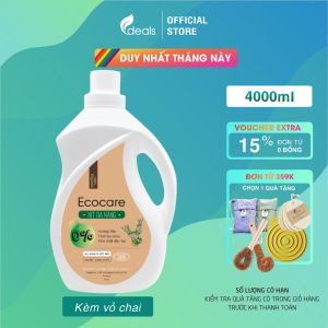 Xịt Chùi Rửa Đa Năng Hữu Cơ ECOCARE 4000ml - Tặng vỏ chai 500ml - Diệt khuẩn tẩy dầu mỡ mảng bám mạnh mẽ an toàn