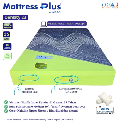Kasur Busa Inoac Mattress Plus Density 23 Ukuran King 200 X 180 cm Garansi Resmi 25 Tahun - Bright