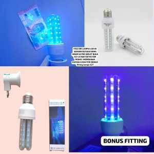 V162 LAMPU LED UV ULTRAVIOLET SENSOR BONUS RUMAH FITTING FITING SAKLAR DETEKSI UANG SINAR ULTRA VIOL