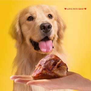 Xương đầu gối vạt móng bò sấy cho Chó gặm sạch răng và bổ sung dinh dưỡng - Love Pets Shop