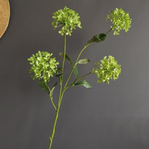 (4 kuntum) Bunga Snowball Hydrangea Artificial/Bunga hias dekorasi