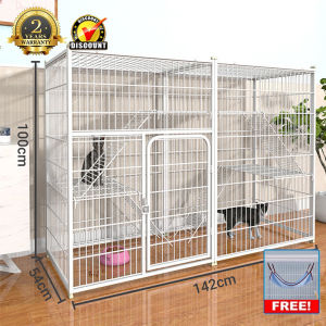 SangkarKucingBesarCatCageLarge23Tingkat4LevelCatHouseIndoorPlatformCatVilla Cat cage