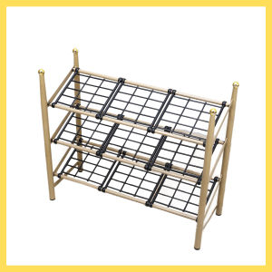 RAK SEPATU SUSUN BONGKAR PASANG 3 TINGKAT STAINLESS