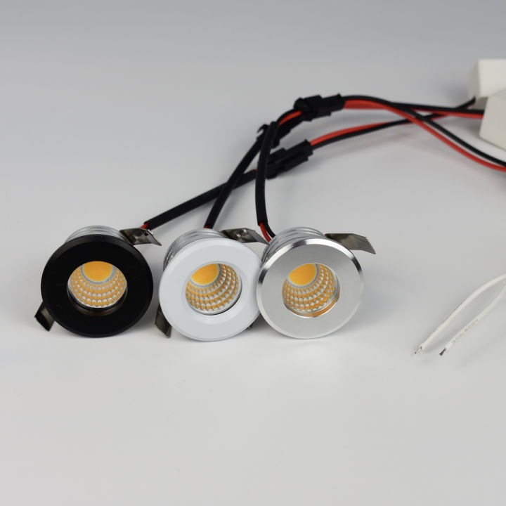 5-Pack Or 10-Pack Mini 3W LED Recessed Downlight – Ceiling/Wall/Cabinet Spot Lamp With Driver – Warm White