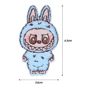 X. z. moonligh dễ thương phim hoạt hình hoạt hình labubu các mảng vá thêu cho quần áo thermoadhesive các bản vá lỗi miếng dán ủi DIY Áo khoác may dán