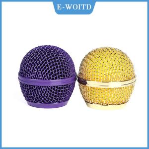 【E-WOITD】 1ชิ้นสำหรับ Shure SM58ไมโครโฟนไร้สายอะไหล่โลหะไมโครโฟนกระจังหน้าอะไหล่หัวไมค์ปาร์ตี้มืออาชีพ