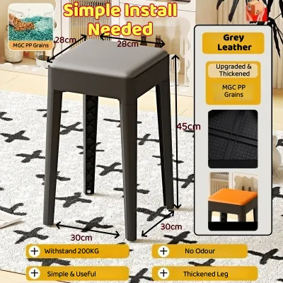 Stackable Stool Stacking chair Simple Installation Furniture Seat SG