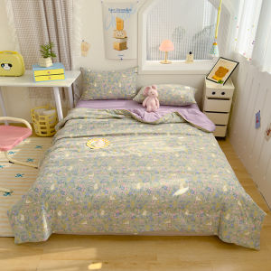 พรีเมี่ยม นอร์ดิก Minimalist ตาข่ายคู่ ผ้าห่มผ้าห่มฤดูร้อนผ้าห่มนุ่มสบายผ้าฝ้ายเครื่องปรับอากาศผ้านวม 5 ฟุต 6.5 ฟุต