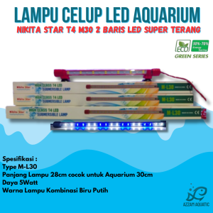 LAMPU AQUARIUM T4 M-L30 / LAMPU CELUP 2 BARIS NIKITA STAR T4 M-L30 / LAMPU AQUARIUM