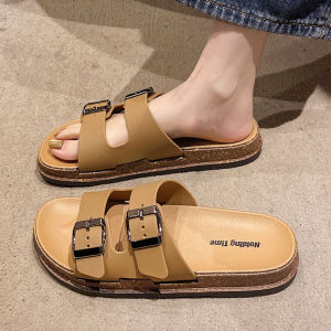WomenS Summer Outdoor Slippers 2025 New Model Lazy Slip-On Soft Sole Fashionable Beach Flat Sandals For Women