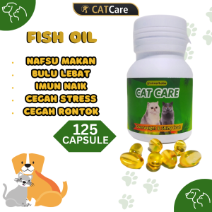 CATCARE 125 KAPSUL VITAMIN KUCING ANJING NAFSU MAKAN PENGGEMUK BULU KUCING ANJING FISH OIL