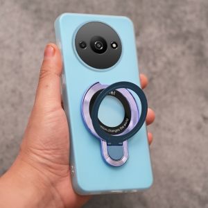 ฟีดชิป เคสสีเจลลี่ 2 in 1 สำหรับ Redmi A3 2024 ศัพท์ 4G เคสกันกระแทก ดีไซน์ใหม่สวยงาม เคสแข็งน่ารัก พร้อมที่วางและแม่เหล็ก สีเหลือง GDMSZJ03