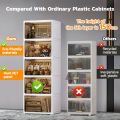 Yuumi New Large Space Transparent Almari Baju Plastik Cabinet Storage Box Cabinet Kitchen Chest Drawer Kabinet Dapur Wardrobe Clothes Cupboard 衣橱. 