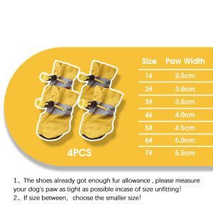 HamshMoc Pet Dog Shoes Non Slip Sole Waterproof Adjustable Strap Reflective For Small Medium Dogs