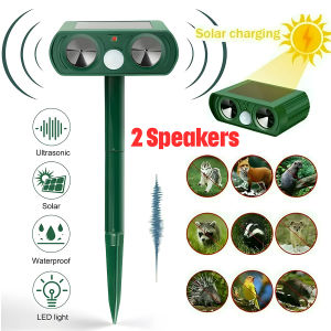 Ultrasonic Cat Dog Repellent Waterproof Solar Power Monkey Pest Repeller Bird Animal Repeller Penghalau Kucing Anjing