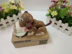 Funny Hungry Dog Coin Eating Piggy Bank Toy for Kids