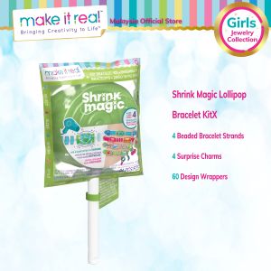 Year End Sales | Make It Real Shrink Magic Lollipop Bracelet Kit (1757) Girls Friendship Charm Bracelet Kit