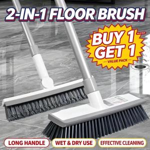 【Buy 1 get 1】2 in 1 Floor Brush with Scraper Brush Cleaning Tools for Kitchen Wall Bathroom