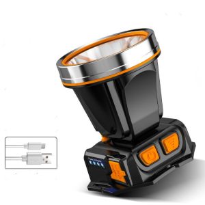 SERAPHYXO Adjustable Multifunctional Headlamp Waterproof USB Rechargeable Powerful LED Headlamp Long-Distance Headlight Smart Sensing Super Bright Headlamp Outdoor Camping