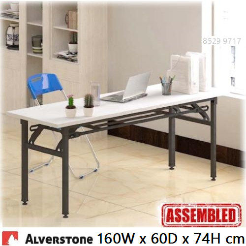 ASSEMBLED) Alverstone Off White 160 x 60 cm Heavy Duty Large Study