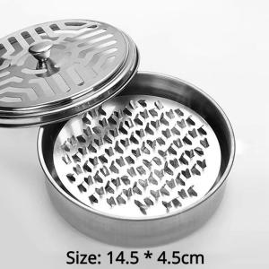 New Portable Stainless Steel Mosquito Coil Holder Household AshLid Fireproof Mosquito Coil Tray Ash Catching Tray Burner Stand