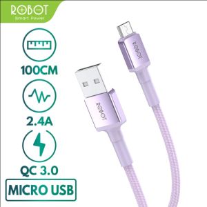 ROBOT Kabel Data RSM/RSM100/RSL Type C Micro USB Lighting 1M Data Cable Original Garansi 1 Tahun