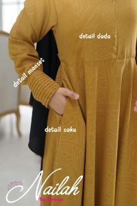 Gamis Embos Hermosa bahan Yoris Caltri motif abstrak warna kubus umbrella-gamis syari busui premium
