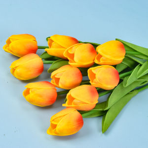 Hoa Tulip giả bằng cao su non trang trí decor lọ hoa để bàn phụ kiện chụp ảnh bó hoa cô dâu