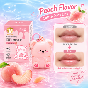 BUY 1 TAKE 1 Kids Lip Balm Cute Bear Natural  Moisturizing Lip Care Blueberry Peach Flavor Portable For Children Gentle And Non-Irritating Relieves Dryness COD Ready Stock