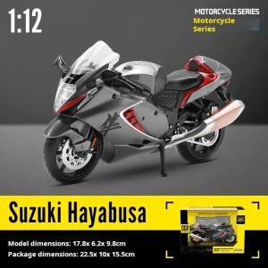 2026 1:12 Officially Licensed Boxed Suzuki Hayabusa Motorcycle Toy Model Simulation Alloy Locomotive Desktop Decoration