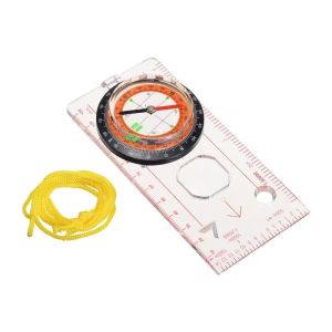 Map Ruler Camping Compass Multifunction Magnifying Scale Lanyard Outdoor Survival Navigation Tool