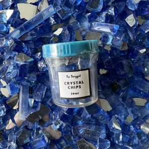 Pecahan Batu Kristal Crystal Chips SAPPHIRE BLUE Stone Flakes Warna BIRU SAFIR SAPHIRE Elegant Hiasan Resin Gelas Kaca Glass Shards Mica