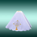 Church Mass Altar Cover Chalice Embroidered Lace Altar Cloth Chalice Pall Diameter 45cm White. 