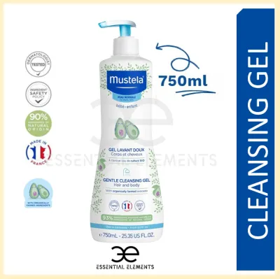 MUSTELA GENTLE CLEANSING GEL 500/750ML HAIR & BODY|Baby Skin|Super Value Pack